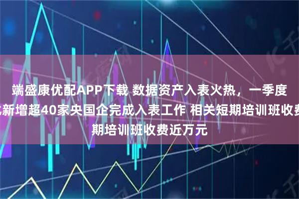 端盛康优配APP下载 数据资产入表火热，一季度A股同比新增超40家央国企完成入表工作 相关短期培训班收费近万元