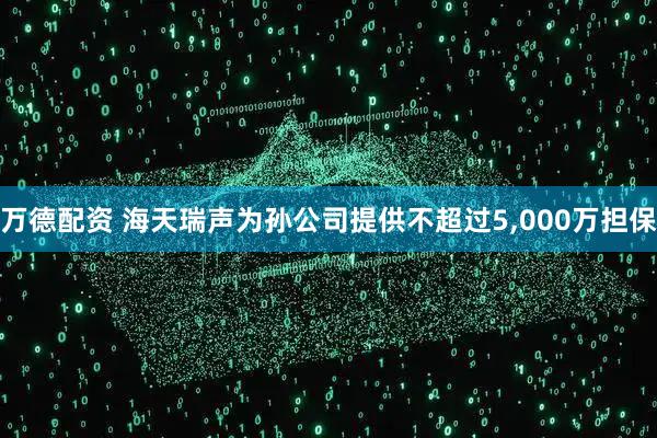 万德配资 海天瑞声为孙公司提供不超过5,000万担保
